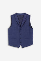 GILET FANTASIA QUADRI BLUETTE